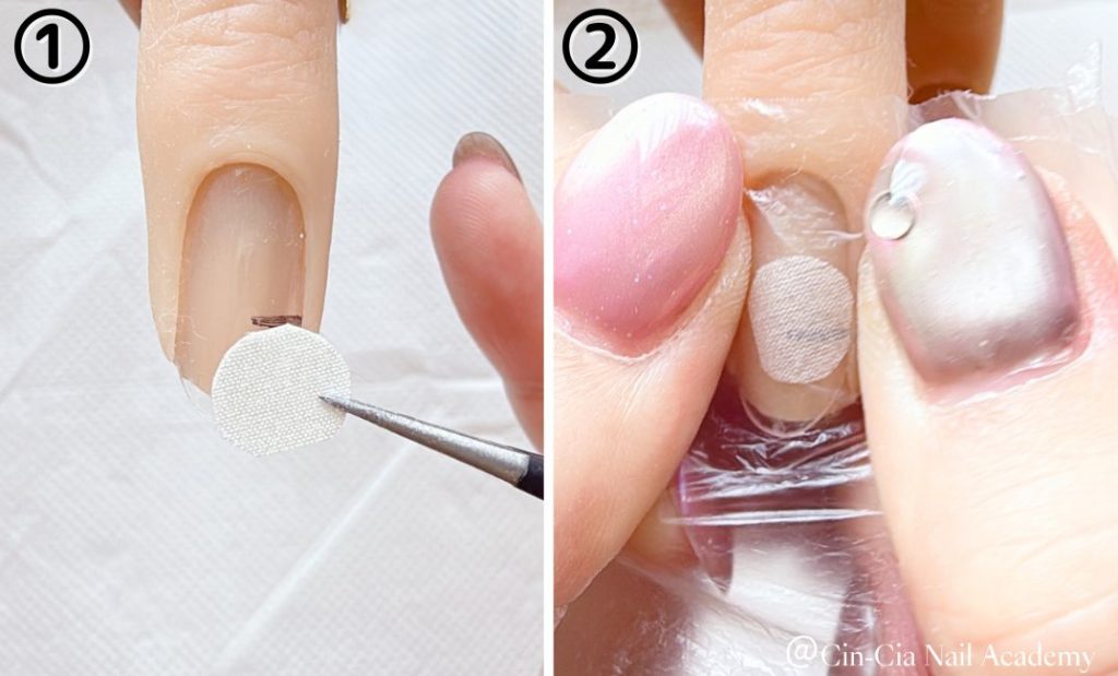 シルクラップを装着