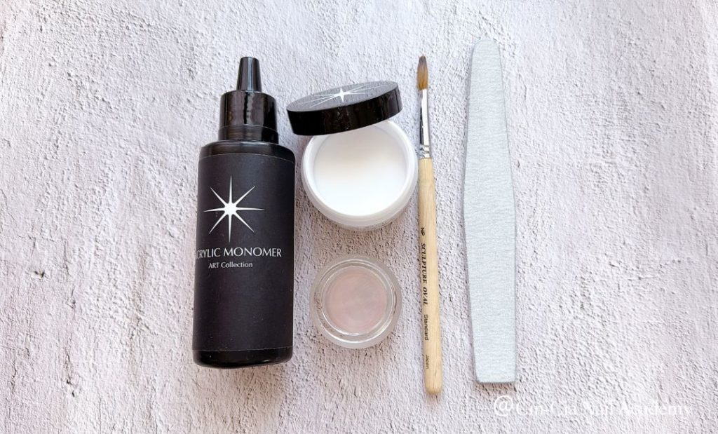 アクリルを使用したネイルリペアのやり方