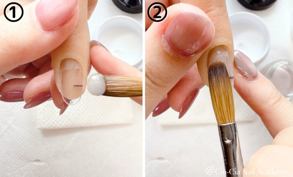 アクリルボール(ミクスチュア)を広げる