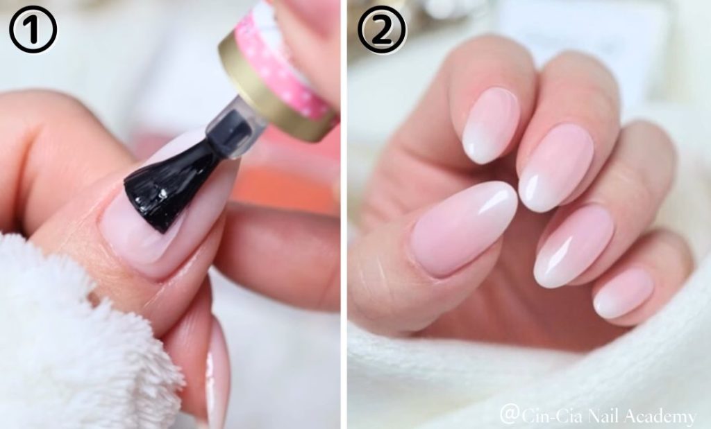 トップジェルを塗る